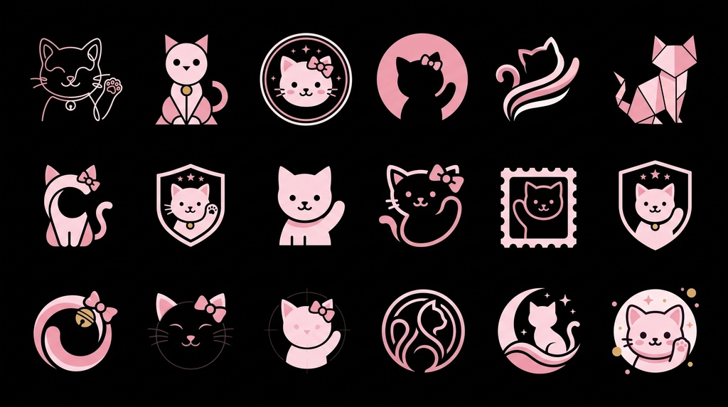 ​【商用利用可】ネコのロゴ＆アイコン 18選