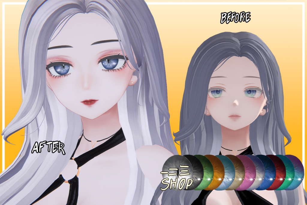 【VRChat】一二三 Shinra Dragon makeup & eyes texture