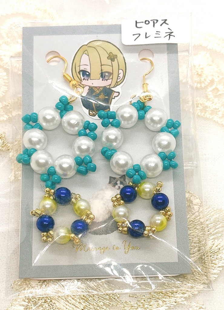 原神キャラクターモチーフカラーイヤリングピアス