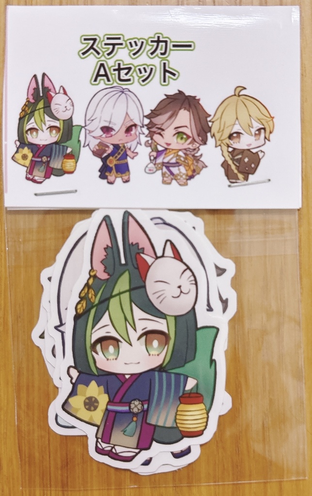 原神浴衣ステッカーA（ティナリ、セノ、セトス、空）