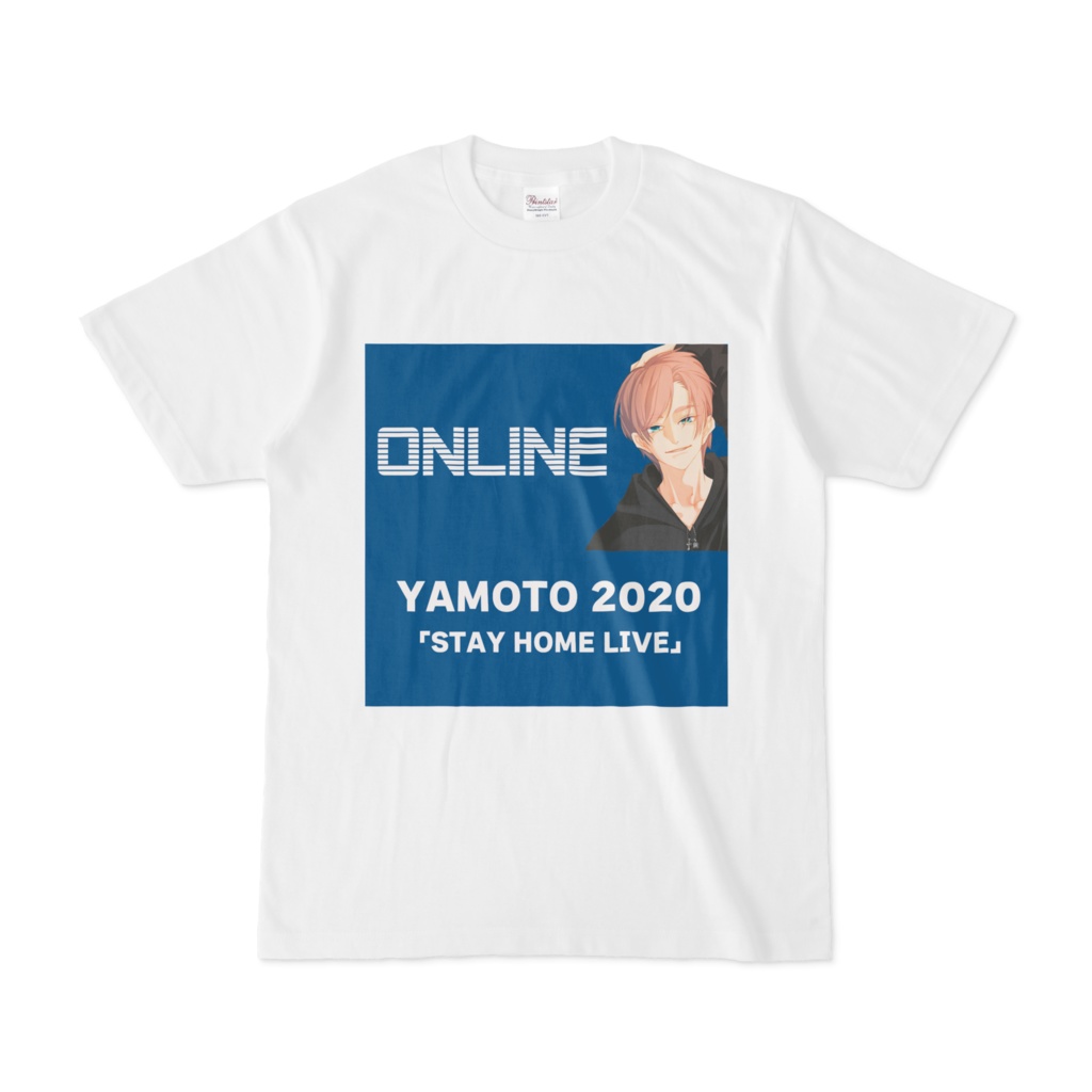 YAMOTO 2020 「STAY HOME LIVE」Tシャツ 白×青
