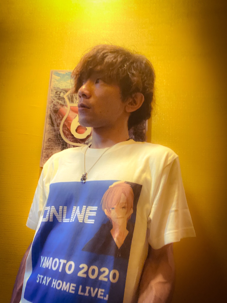 YAMOTO 2020 「STAY HOME LIVE」Tシャツ 白×青