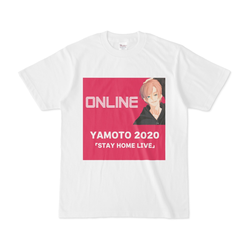 YAMOTO 2020 「STAY HOME LIVE」Tシャツ 白×ピンク