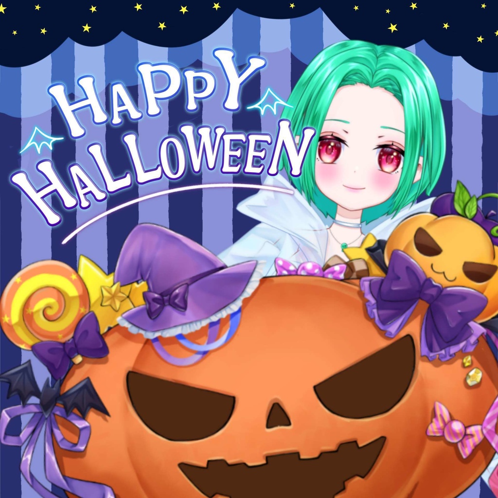 【動く!Vtuber素材】ハロウィン素材【フリー素材】
