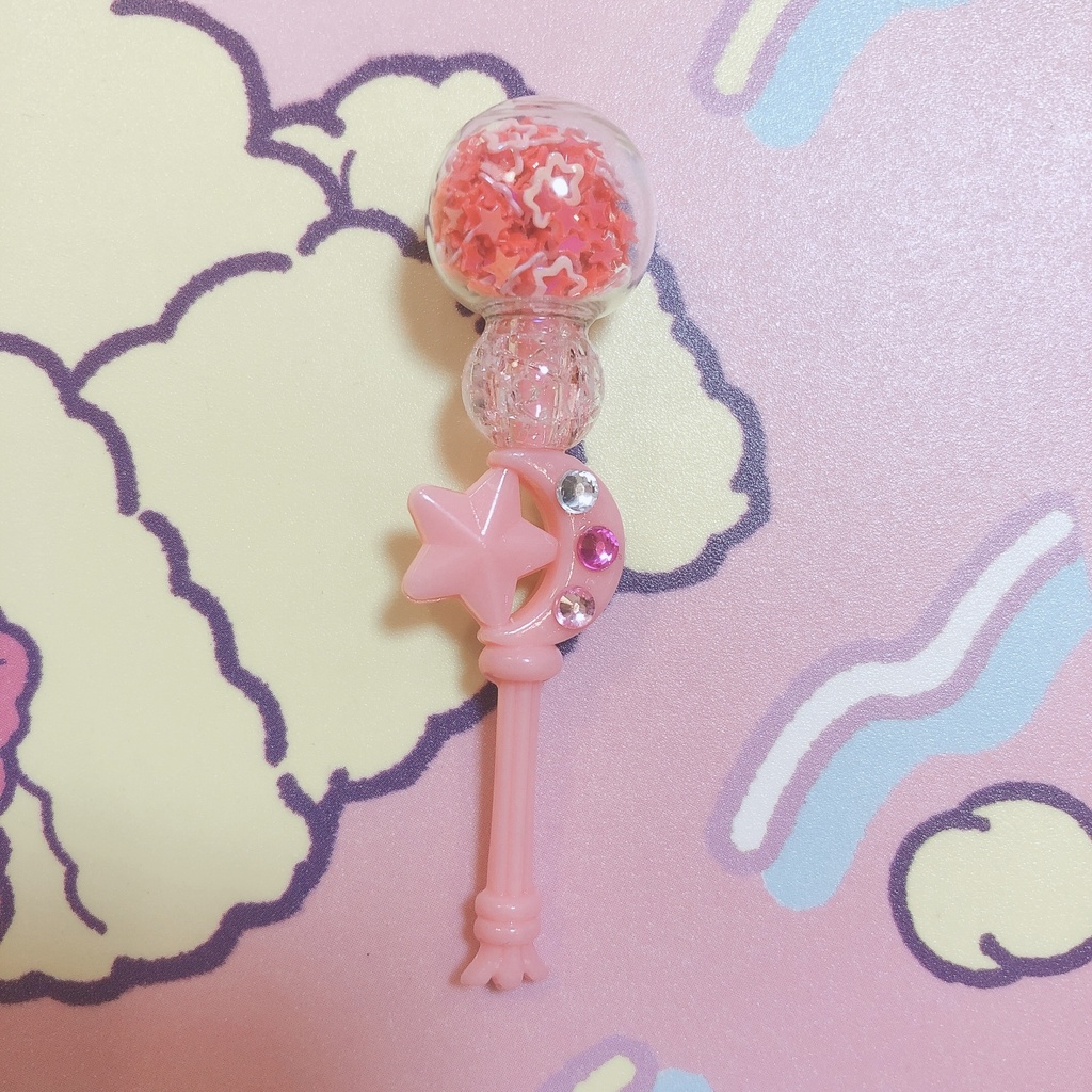 ちびぐるみ用ガラガラ【ピンク②】