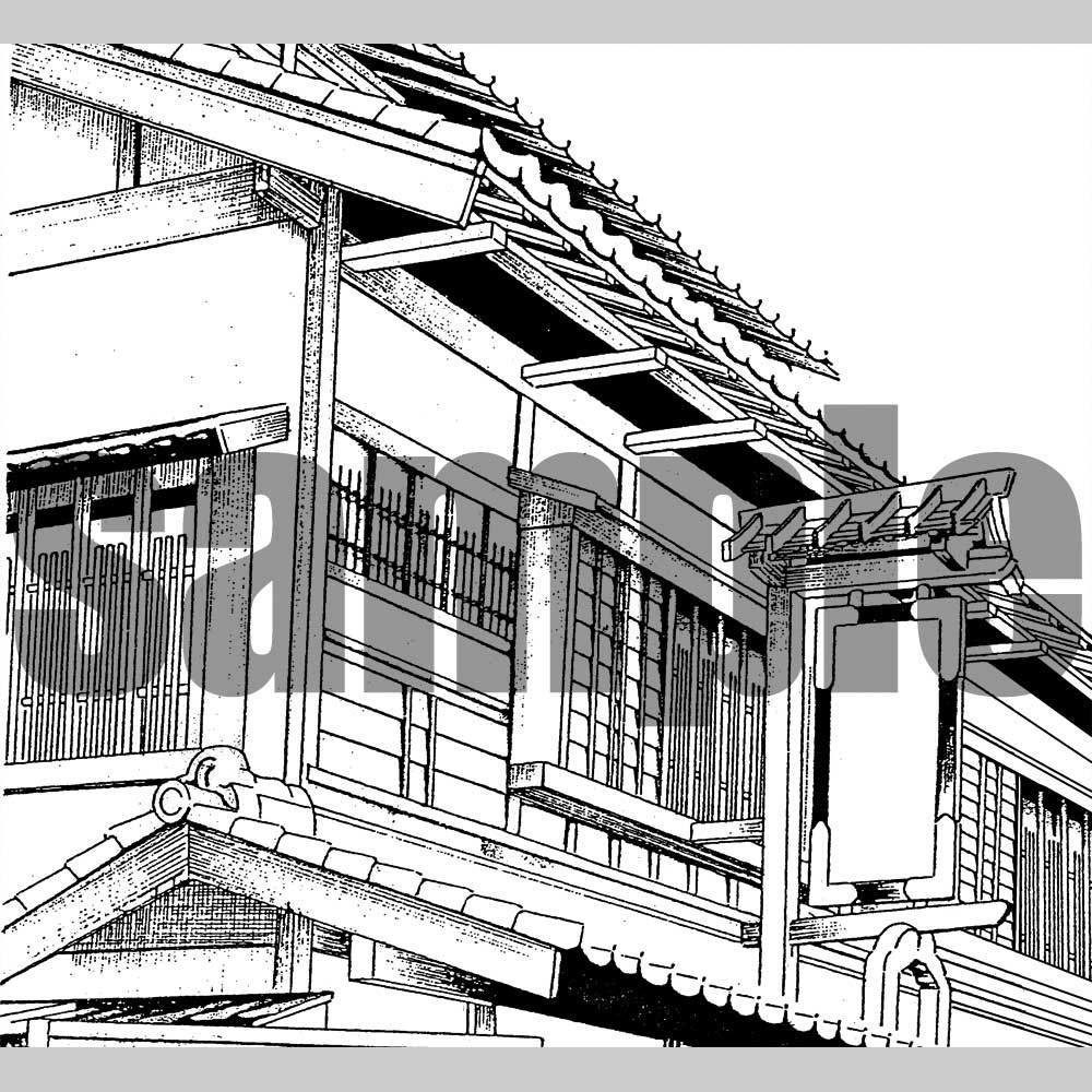 大店街01 和風背景001