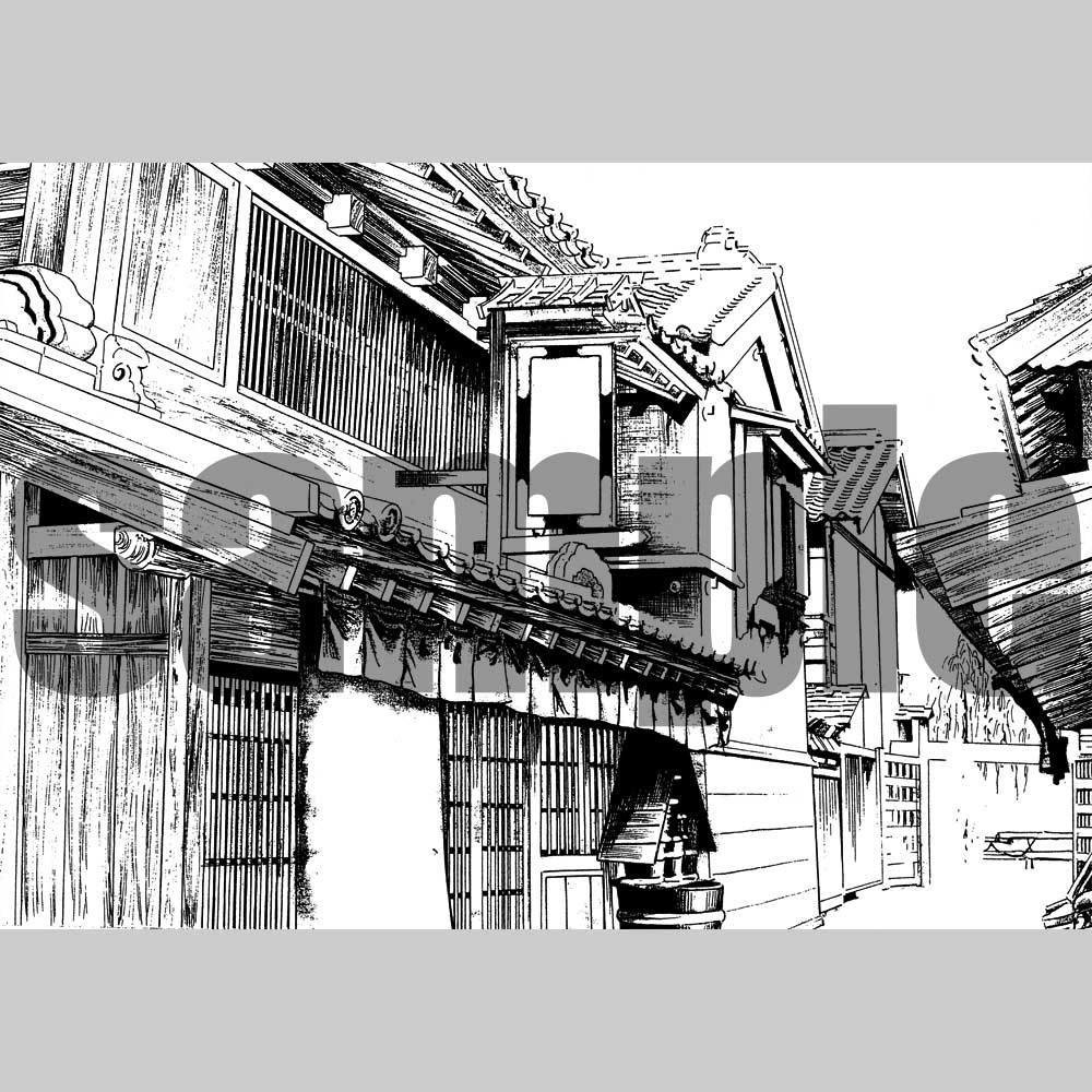 大店街01 和風背景001