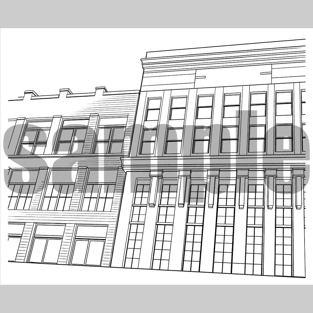 ビル01 漫画背景001