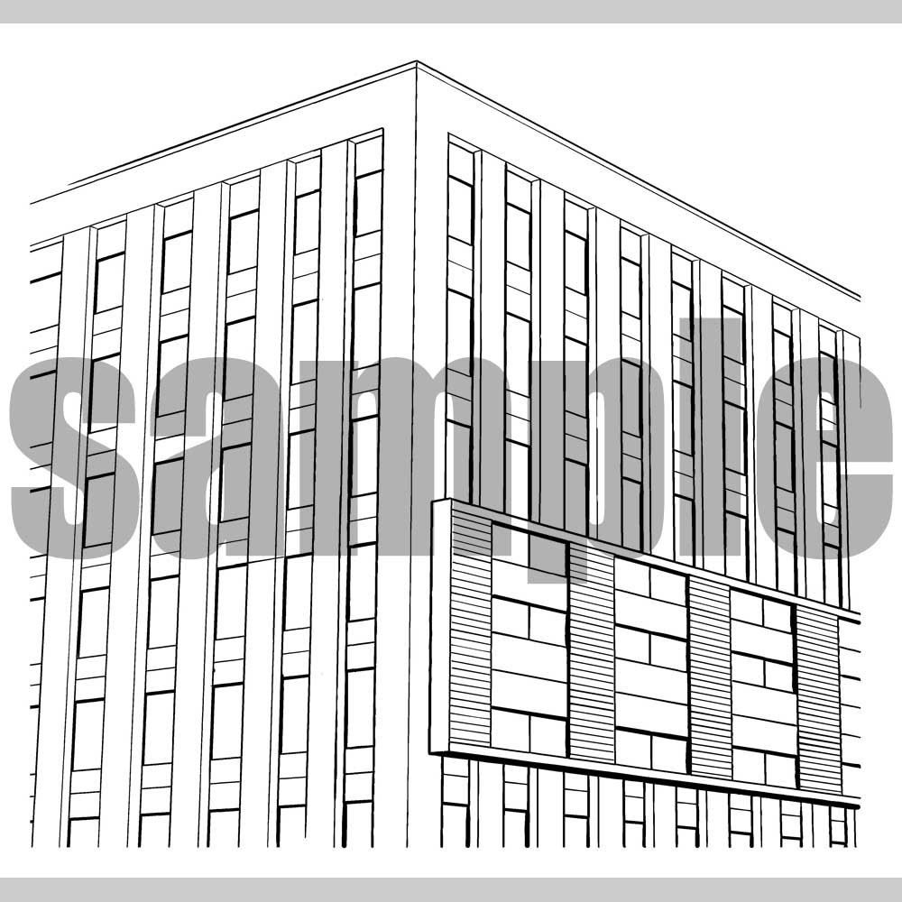 ビル01 漫画背景001