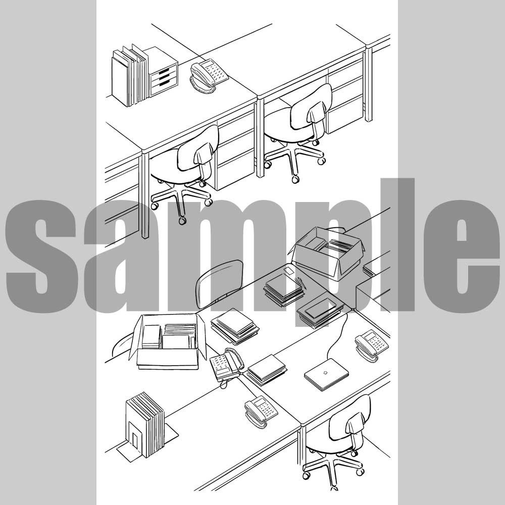 オフィス01 漫画背景003