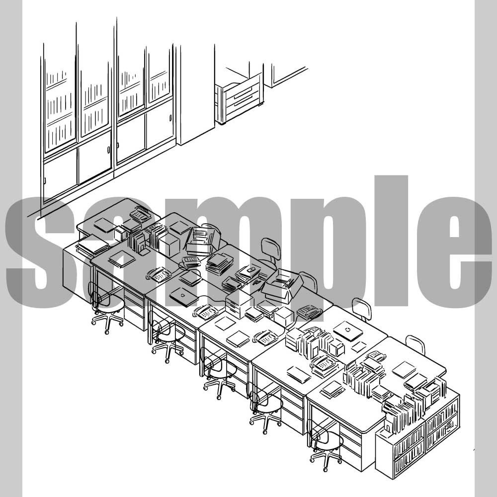 オフィス01 漫画背景003