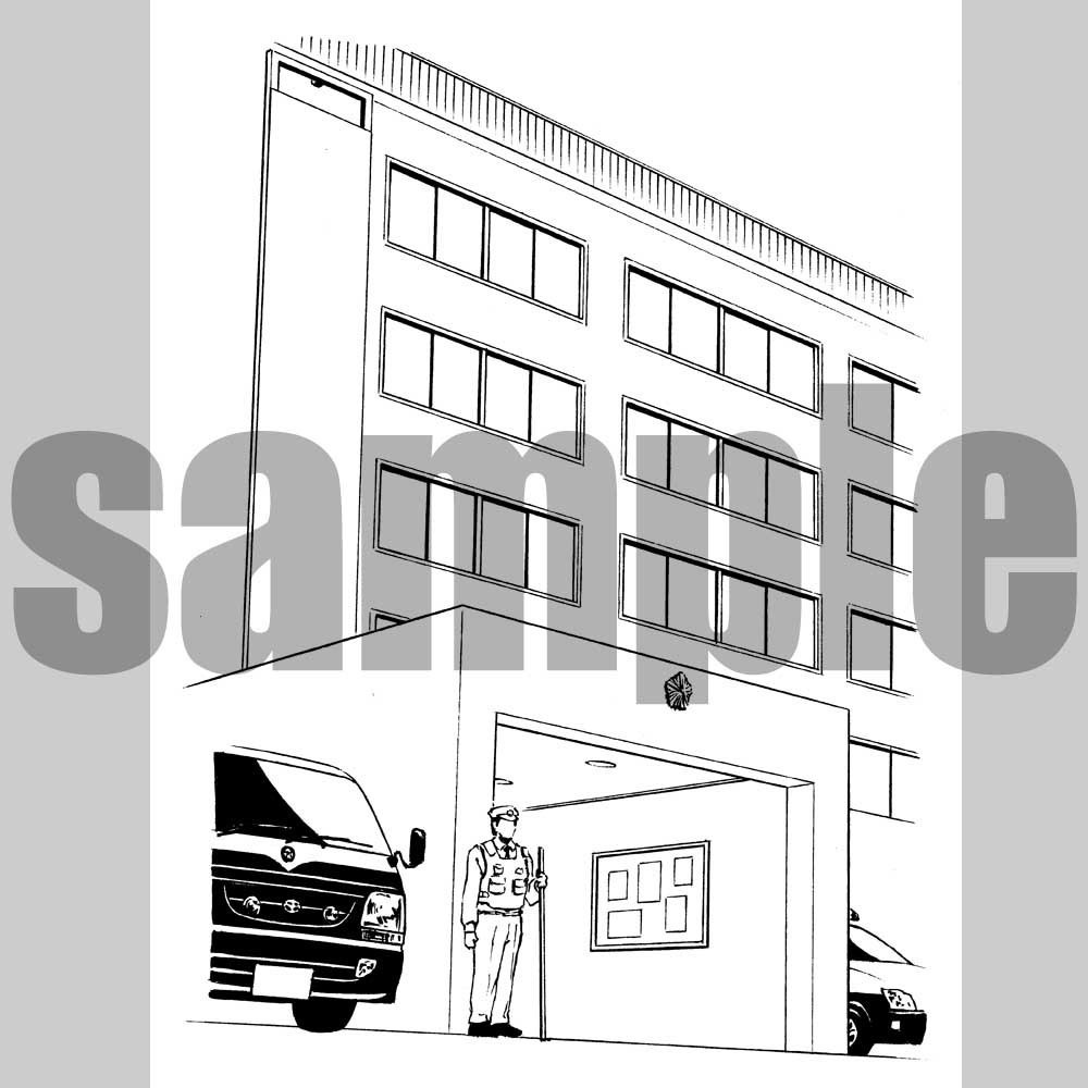 警察署 漫画背景004