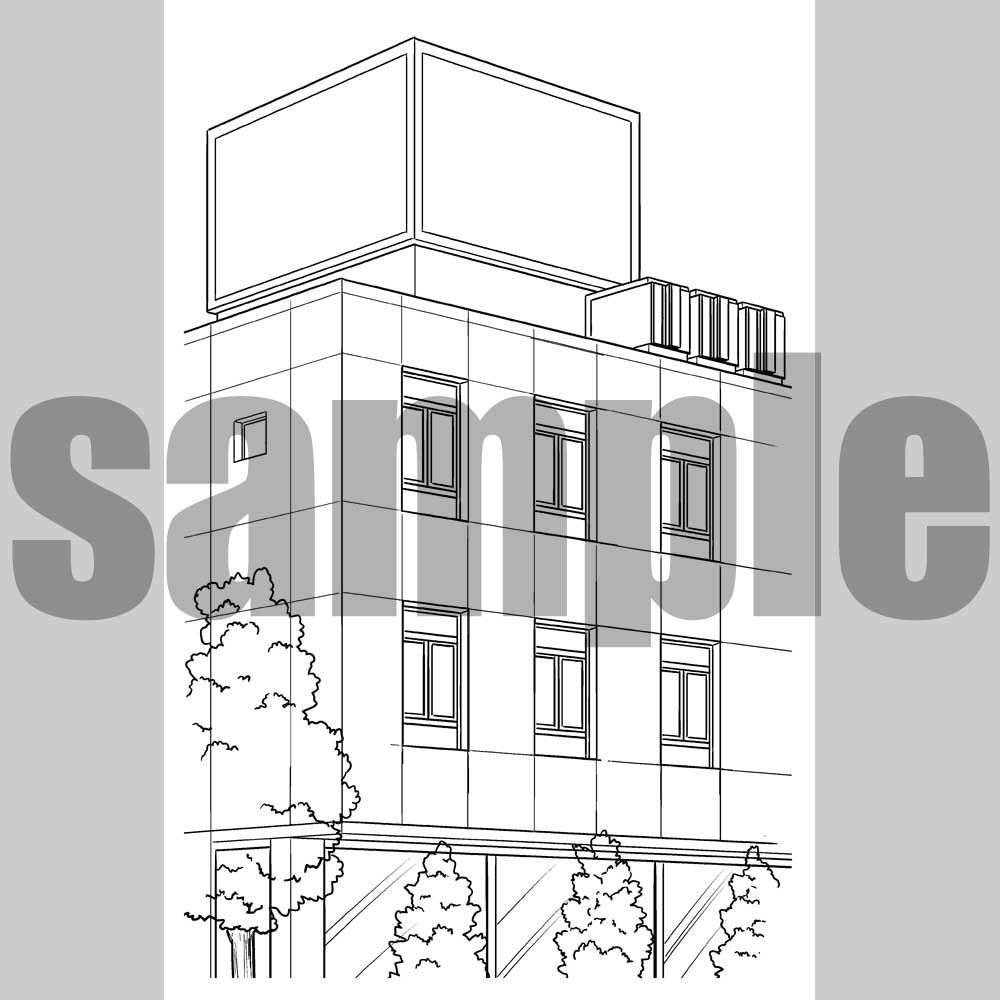 駅前01 漫画背景007