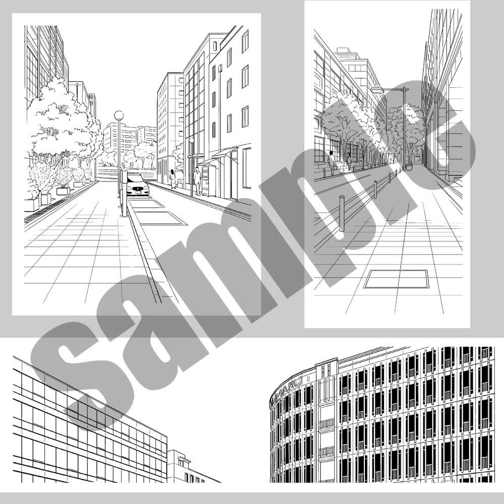 ビル02 漫画背景010