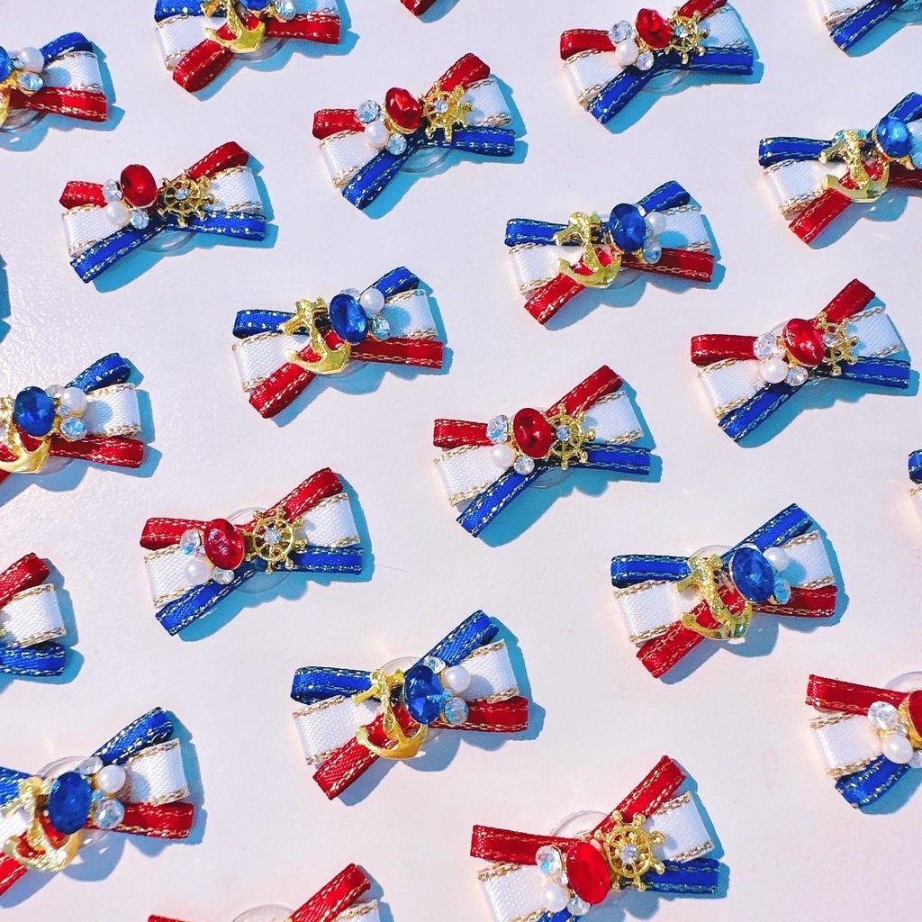 トリコロールの髪飾り