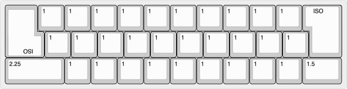 GPK60-33R Poker互換(GH60、DZ60)ケース対応キーボード