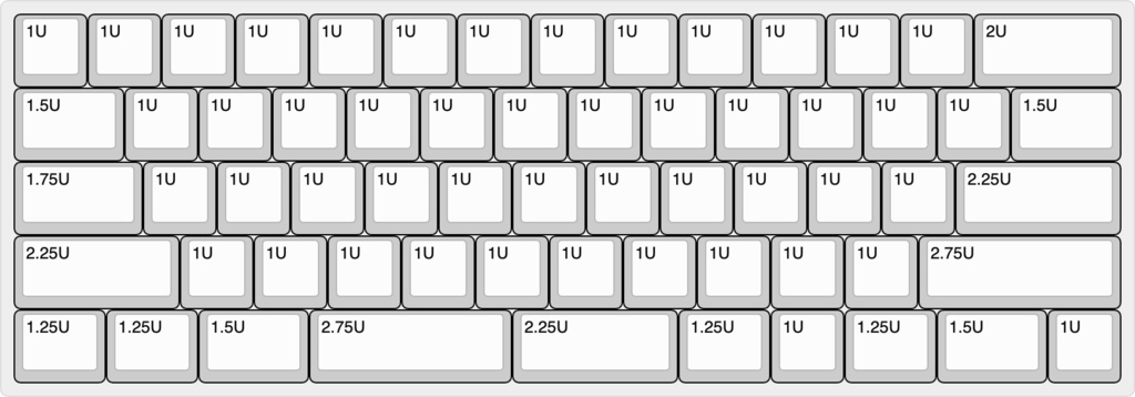 GPK60-63R Poker互換(GH60、DZ60)ケース対応キーボード