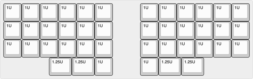 サジタリウス配列キーボード Noraneko42SGR