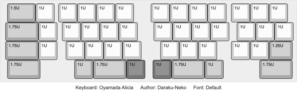 薄型40%アリス配列キーボード Oyamada Alicia