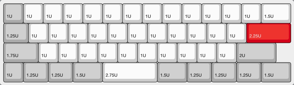 GPK60-49GR1RE Poker互換(GH60、DZ60)ケース対応キーボード