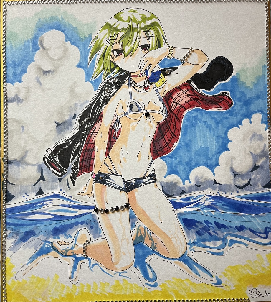 「オリジナル」水着少女原画※一点物