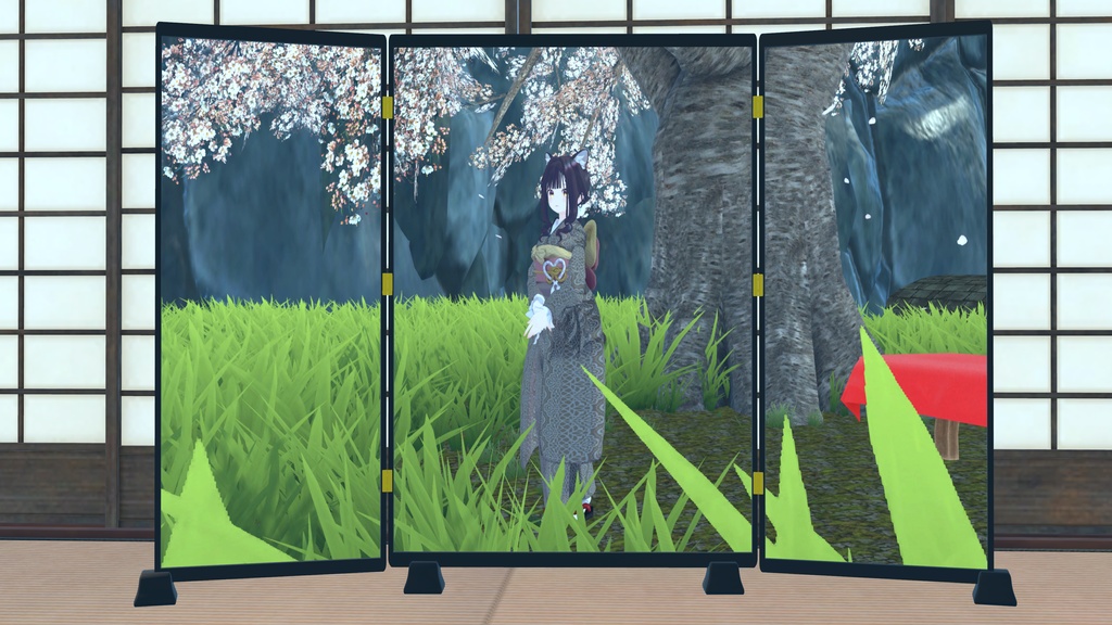 VRChatの写真が屏風になるやつ
