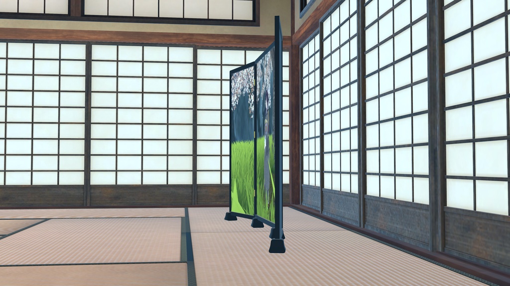 VRChatの写真が屏風になるやつ