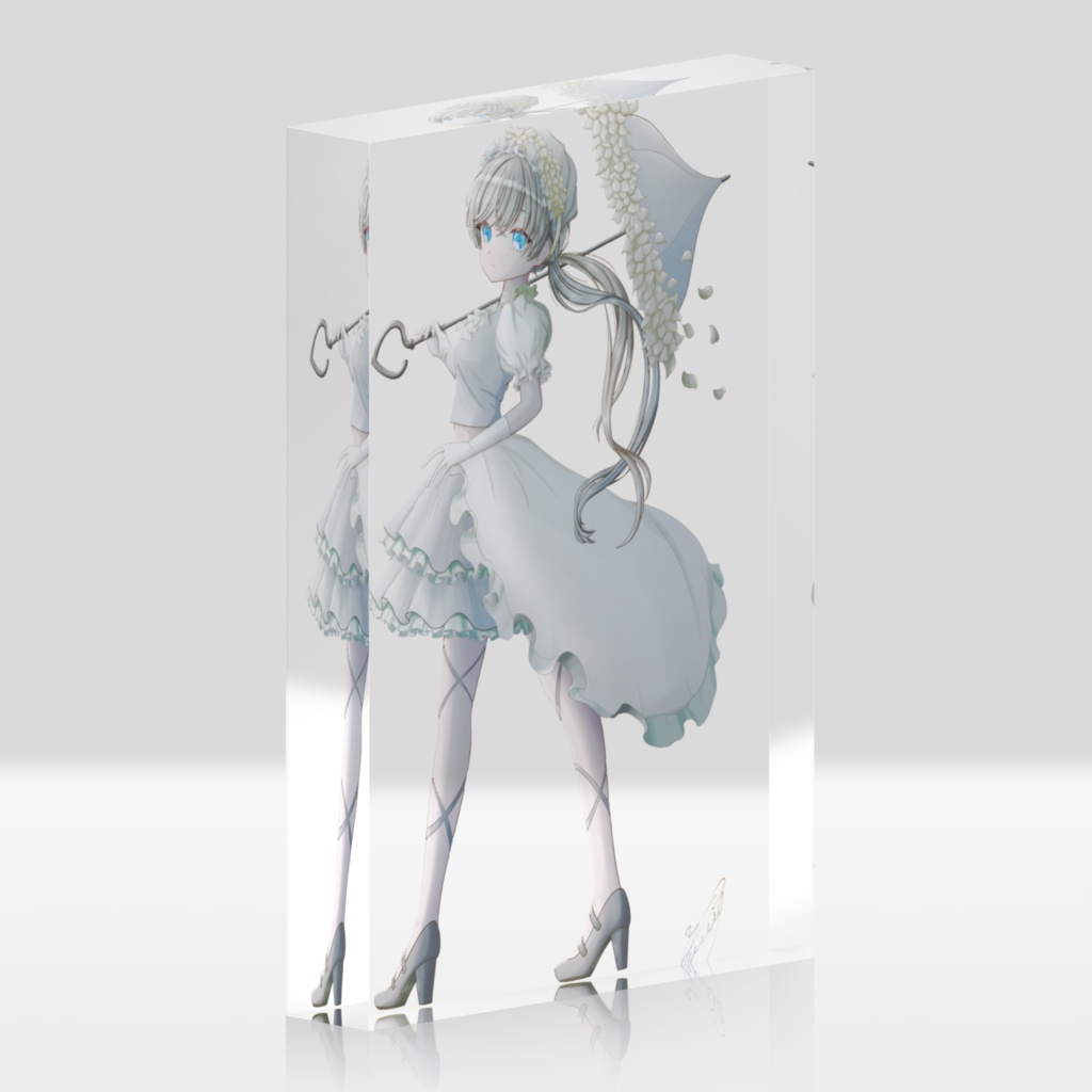 ひらひらまうアクリルブロック