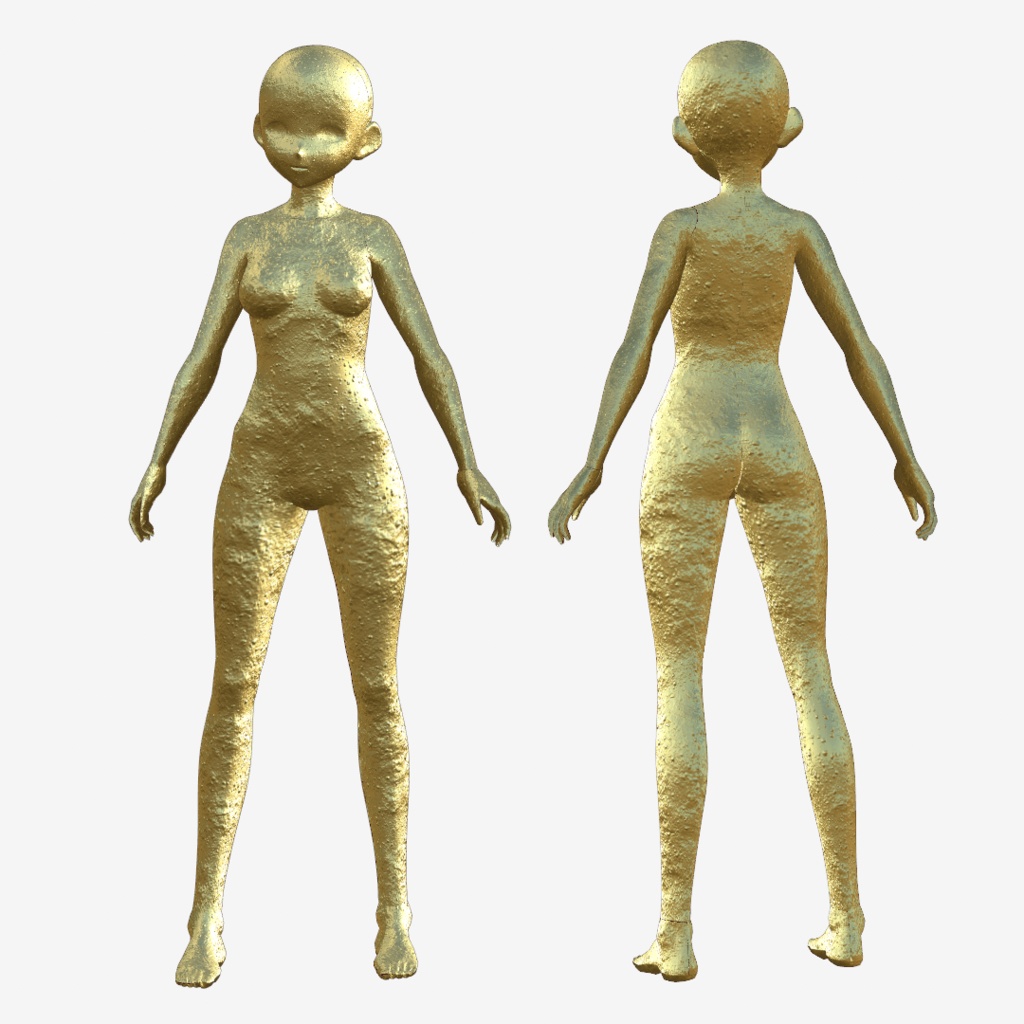 VRoid 黄金モデル 金のワンピース