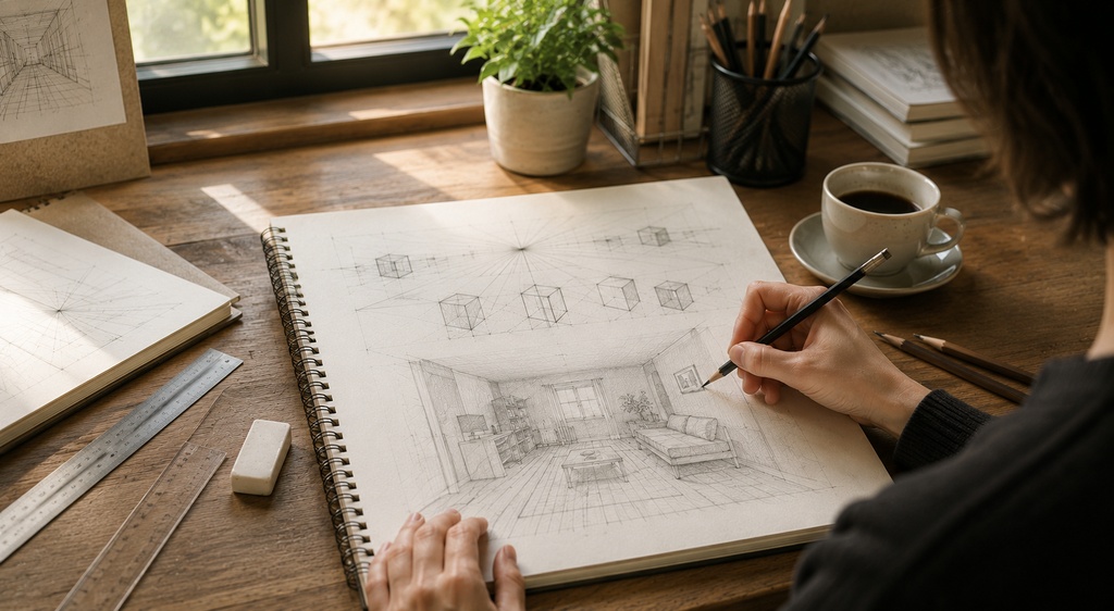 【超初心者向け】背景が描けるようになるパース入門