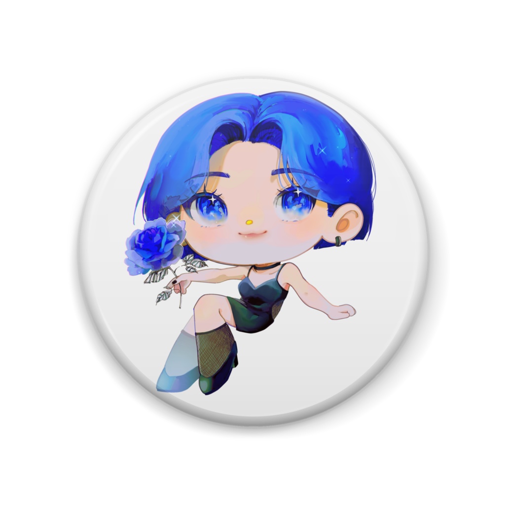 青薔薇1st缶バッジ　57㎜　白ver.