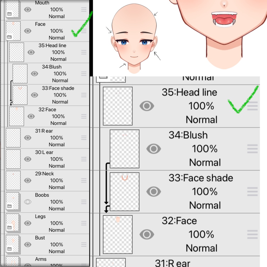 Vtuber Model Body Base Live2D - Vtuberモデル素体ベース