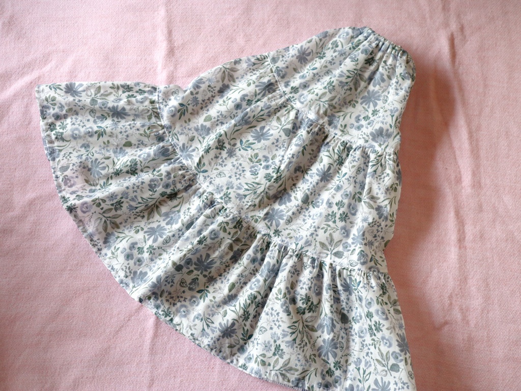 [OUTLET]60cmドールのティアードスカート　青小花