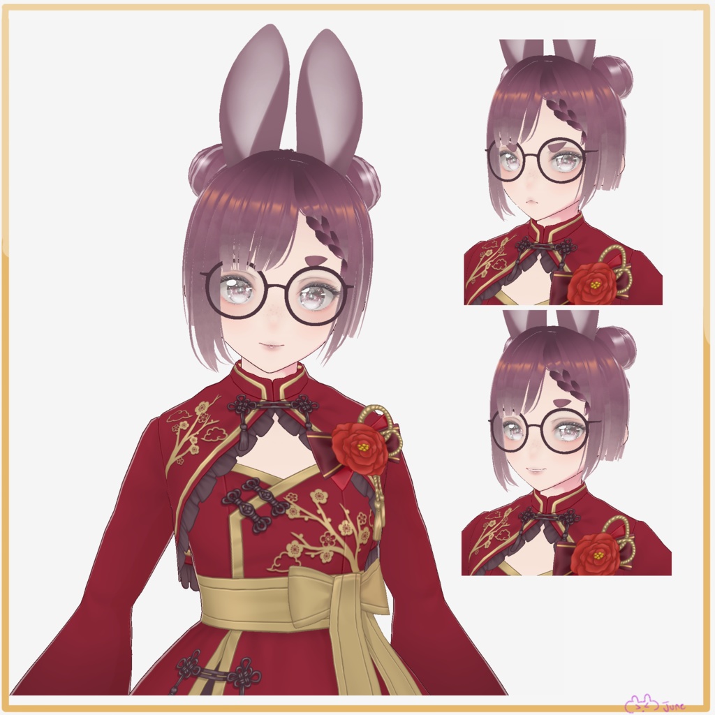 [Free VRoid Model] Soft Watercolor Bunny