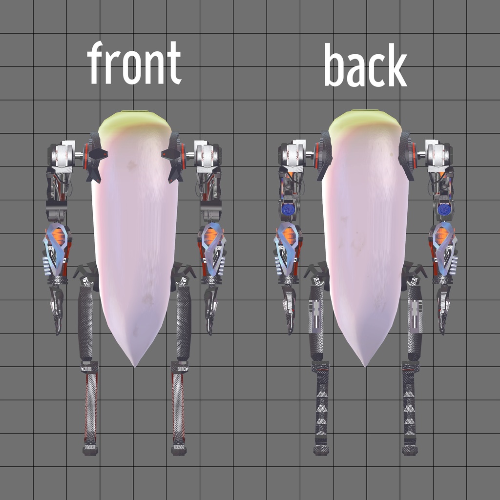 【オリジナル3Dモデル】大根マン