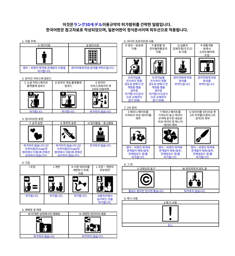 【VRChat想定アバター】ラング【3Dモデル】