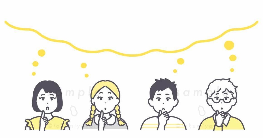 小学生くらいの子ども4人のイラスト素材 6点セット