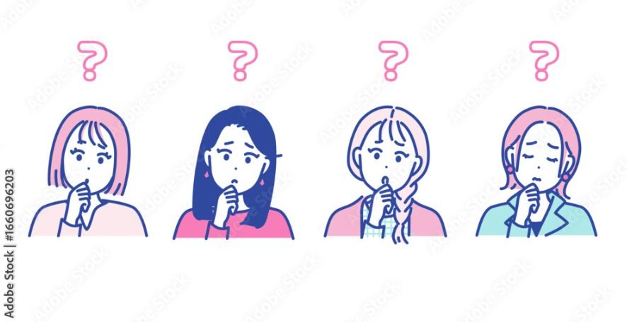 SNS投稿に使える女性リアクションイラスト20点セット【ピンク系】