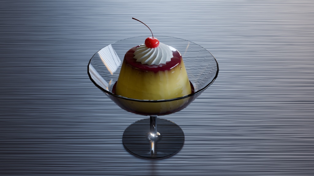 プリン モデル Blender用