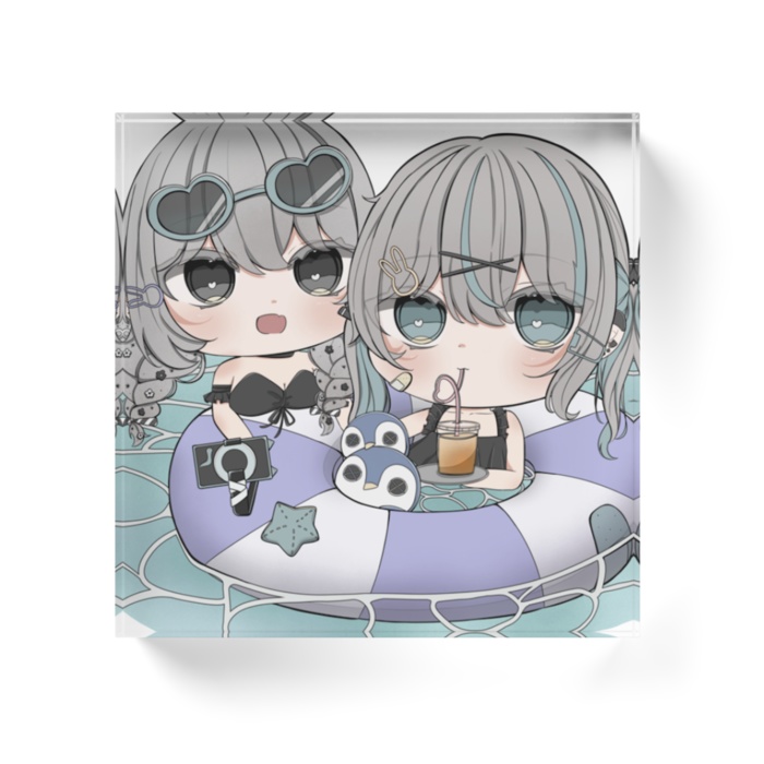 代理ちゃん＆三つ編みちゃんアクリルコースター