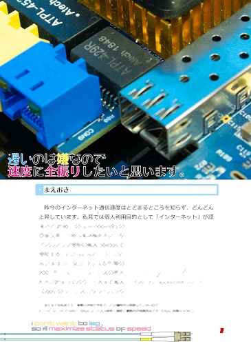 遅いのは嫌なので速度に全振りしたいと思います。