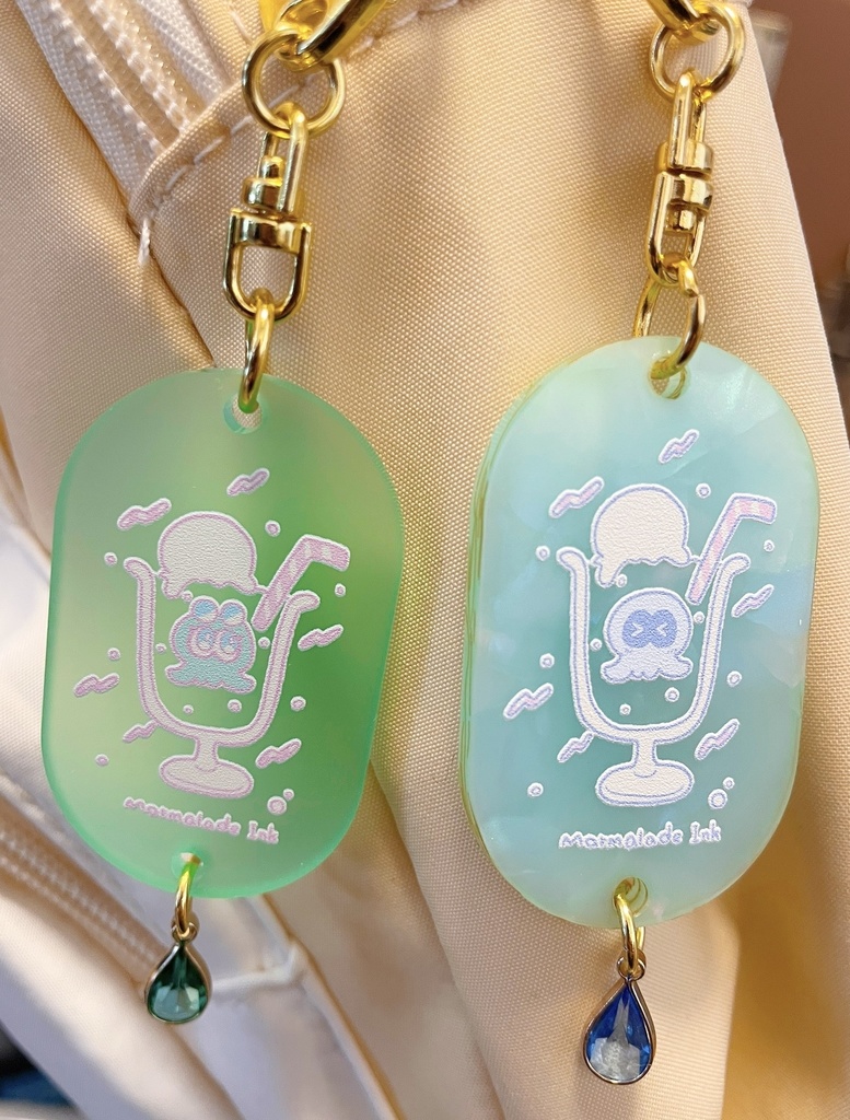 クリームソーダアクリルキーホルダー