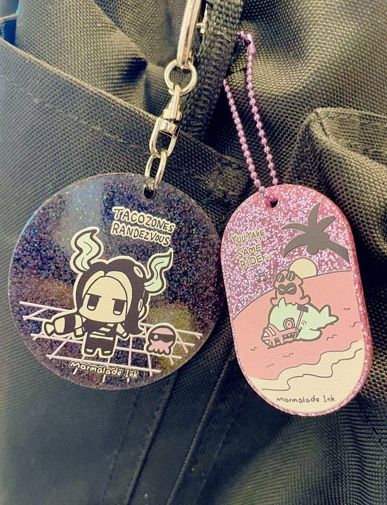 グリッターアクリルキーホルダー
