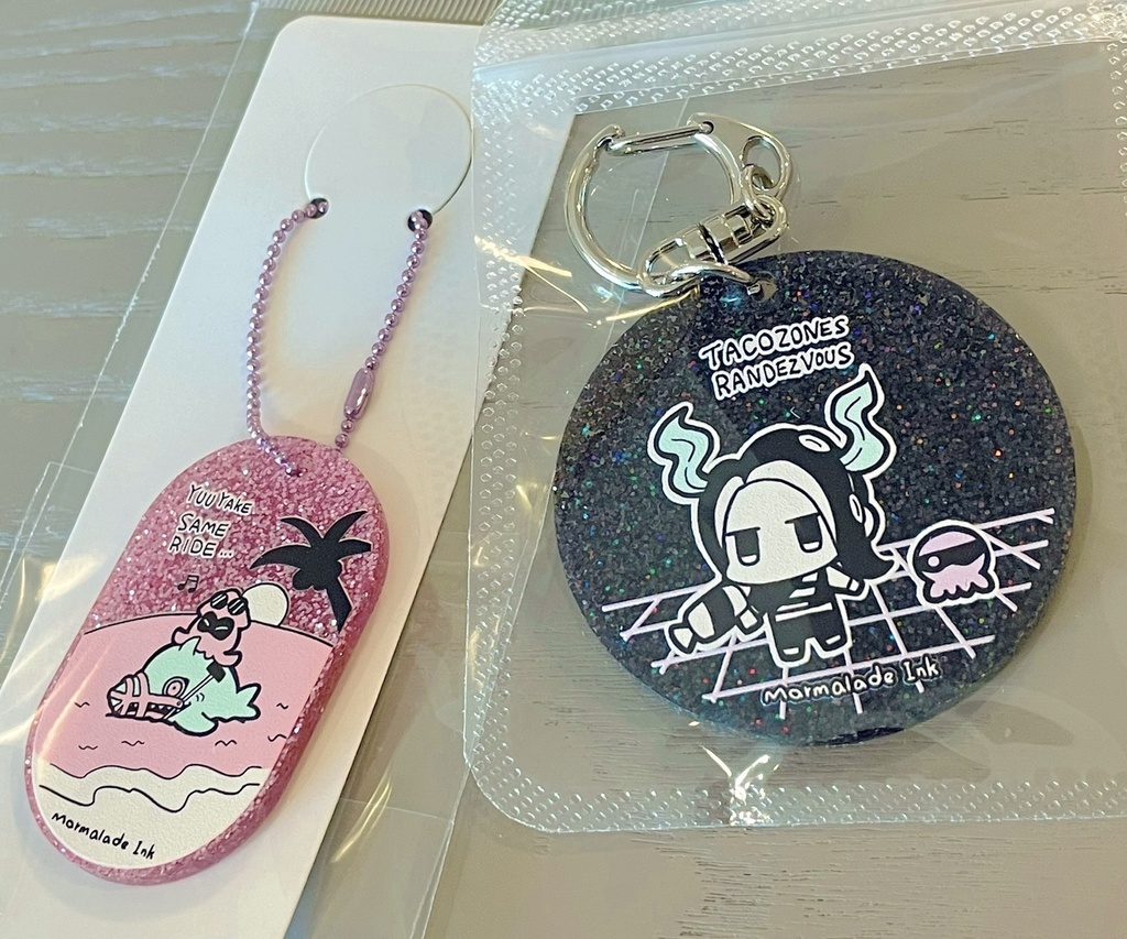 グリッターアクリルキーホルダー