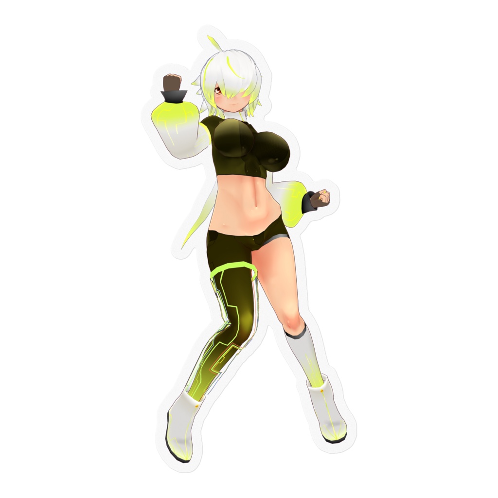 造海ランティ(3Dモデル)ステッカー