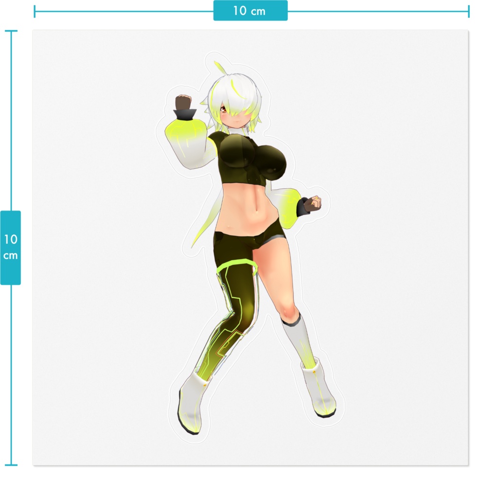 造海ランティ(3Dモデル)ステッカー