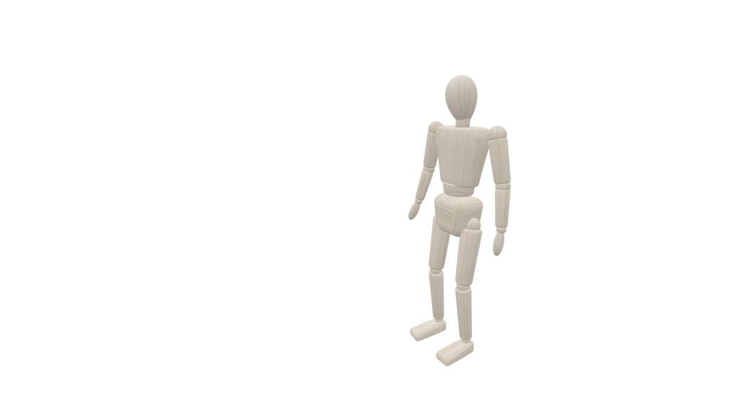 【VRChat対応3Dアバター】超高級木製デッサン人形 DDM|設定済み・4材質