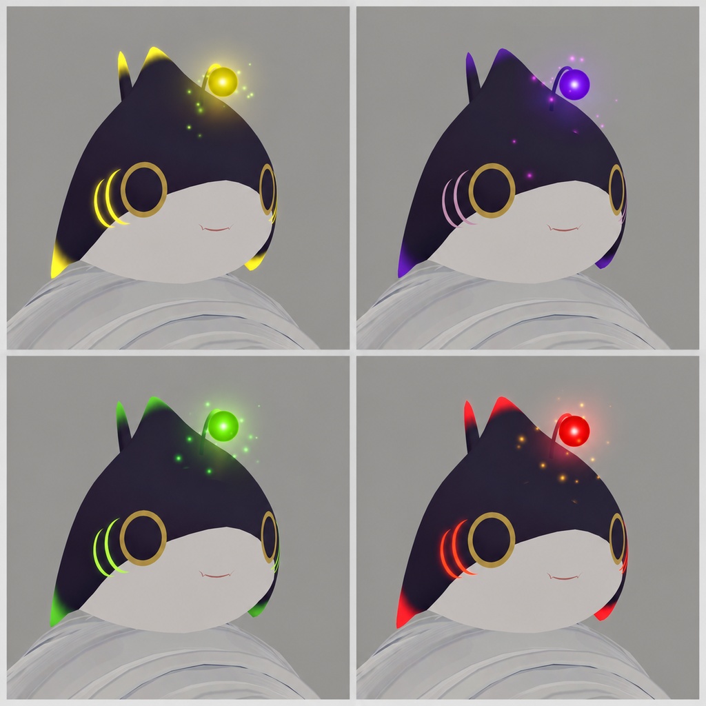 【VRChat想定】ペットのサメちゃん 深海魚化アップグレードキット|rurune対応