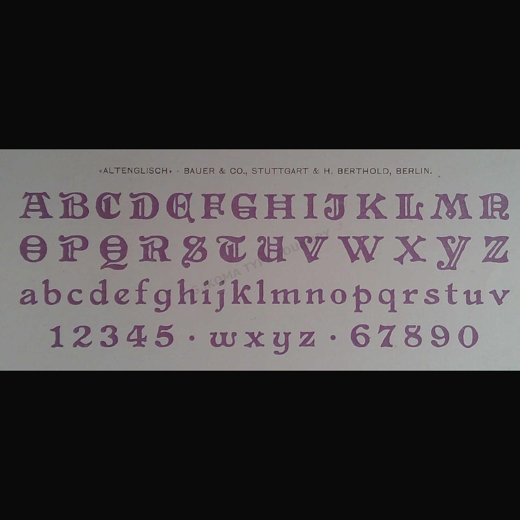 I Altenglisch — 欧文フォント / G. Ikoma Archives
