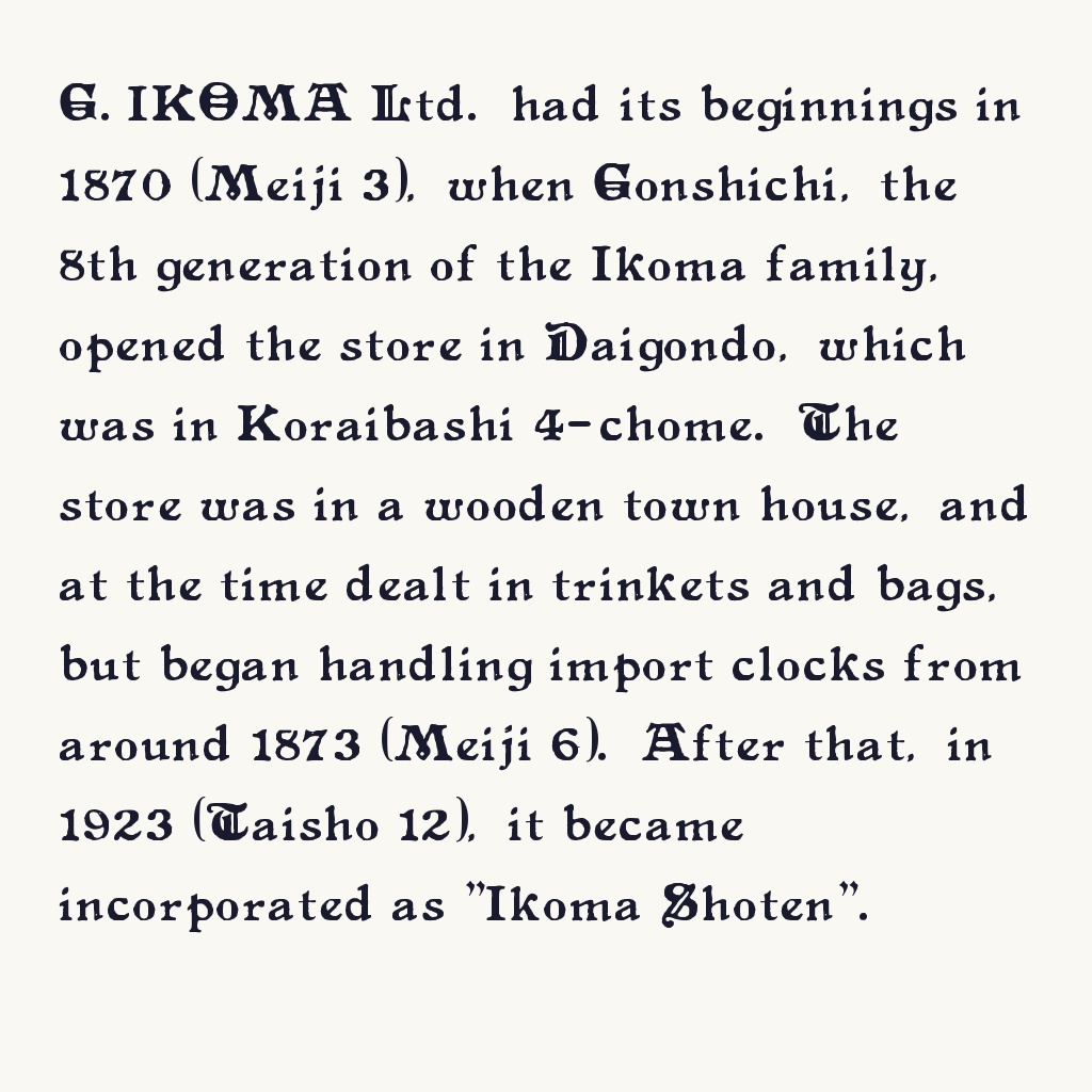 I Altenglisch — 欧文フォント / G. Ikoma Archives